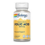 Acido folico 800 mcg Solaray, 30 capsule, Secom