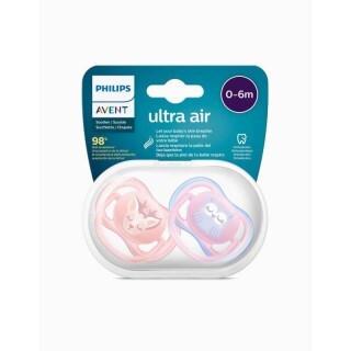 Ultra Air Philips Avent 0-6M 2 Succhietti Fantasia Rosa