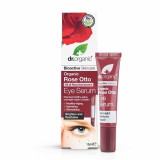 Dr. Organic Rose Otto - Eye Serum Siero Contorno Occhi all Essenza di Rosa, 15ml