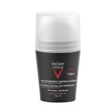 Vichy Homme - Deodorante Roll On Anti-Traspirante Controllo Estremo 72H, 50ml