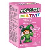 Ascovit Multivit, 60 compresse al gusto di lampone, Omega Pharma