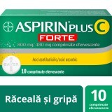 Aspirina Plus C Forte 800 mg/480 mg, 10 compresse effervescenti, Bayer