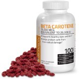 Beta carotene 25.000 UI (15.000 mcg), 100 capsule, Bronson Laboratories