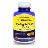 Ca+Mg+Se+Si+Zn Biologici con Vitamina D3, 120 capsule, Herbagetica