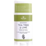 Deodorante con tea tree e lime, 60g, Green Trio