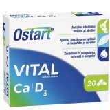 Ostart Vital Ca + D3, 20 compresse, Fiterman Pharma