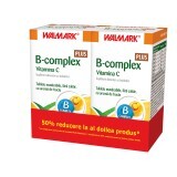 Confezione complesso B Plus Vitamina C al gusto di frutta, 30 + 30 compresse (sconto del 50% sul 2° prodotto)), Walmark