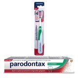 Confezione Parodontax Dentifricio al Fluoro, 75 ml + Spazzolino Parodontax, Extra Morbido, Gsk