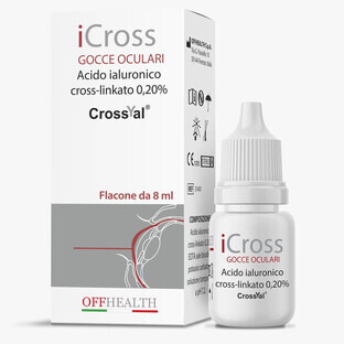 iCross Gocce Oculari Lubrificanti, 8 ml, Off Italia