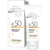 Crema Viso Gerovital H3 Derma+ Sun, SPF 50, Colorazione Naturale, 50 ml, Farmec