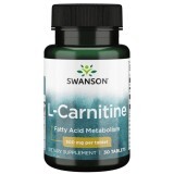 L-carnitina 500 mg, 30 compresse, Swanson