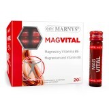 MagVital con 375 mg di magnesio e vitamina B6, 20 fiale x 11 ml, Marnys