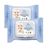 Confezione Salviettine biodegradabili per viso e naso, 24 pezzi + 24 pezzi, Mommy Care
