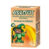 Ascovit con Vitamina C gusto pesca, 20 compresse, Omega Pharm