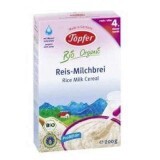 Bio Cereali Riso con latte, +4 mesi, 200 g, Topfer