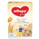 Cereali con banane e prugne Musli Junior 7, +12 mesi, 250 g, Milupa