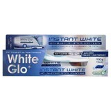 White Glo Dentifricio bianco istantaneo + spazzolino da denti, 150 g, Barros Laboratories
