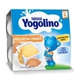 Dessert Gris con latte Yogolino e biscotti, +6 mesi, 4x 100g, Nestlé