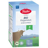 Latte in polvere Bio 3, +10 mesi, 600 gr, Topfer