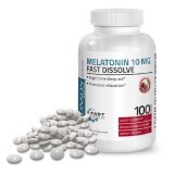 Melatonina 10 mg gusto ciliegia, 100 compresse, Bronson Laboratories