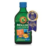 Olio di fegato di merluzzo Omega 3 al gusto tutti-frutti per bambini, 250 ml, Moller's