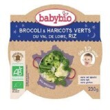 Passata Menu Bio di broccoli, fagiolini e riso, +12 mesi, 230 g, BabyBio