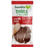 Gallette di riso con glassa al cacao senza zucchero, 66 g, Sanovita