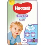 Pantaloni per pannolini ragazzo n. 4, 9-14 kg, 36 pezzi, Huggies