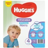 Pantaloni per pannolini ragazzo n. 4, 9-14 kg, 72 pezzi, Huggies
