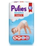 Pantaloni per pannolini Sensitive Junior n. 5, 12-17 Kg, 42 pezzi, Bignè