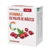 Vitamina C con polpa di rosa canina, 30 compresse, Parapharm