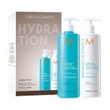 Confezione Duo Hydration shampoo e balsamo, 500+500 ml, Moroccanoil