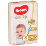 Pannolini n. 3 Elite Soft, 5-9 kg, 72 pezzi, Huggies