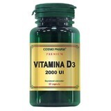 Vitamina D3 Premium 2000 UI, 60 capsule, Cosmopharm
