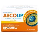 Vitamina C Liposomiale al gusto di arancia Ascolip, 1000 mg, 30 bustine, Liposhell