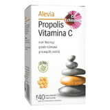 Propoli Vitamina C con Echinacea e Stevie, 40 compresse masticabili, Alevia