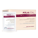 Argilla in polvere per trattamenti cosmetici Aslavital Mineralactiv, 10 bustine x 20 g, Farmec