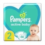 Pampers 2 Active Baby 4-8 kg x 66 pezzi