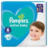 Pannolini Pampers Active Baby, n. 6, 13-18 kg. 32 pz