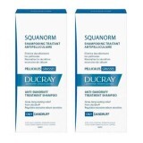 Confezione shampoo trattamento antiforfora grassa Squanorm, 200 ml + 200 ml, Ducray