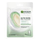 Nutri Bomb Skin Naturals maschera in tovagliolo con latte di mandorle e acido ialuronico, 28 g, Garnier