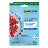 Hydra Bomb Skin Naturals maschera in tessuto al melograno, 28 g, Garnier