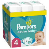 Pannolini Pampers Active Baby XXL BOX Taglia 4, 9 -14 kg, 180 pezzi