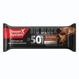 Barretta proteica con cioccolato Big Block, 100g, Power system