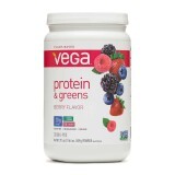 Vega Protein And Greens Proteine ​​e verdure al gusto di frutti di bosco, 609 G