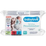 Babylove Confezione di salviettine umidificate sensibili, 160 pz