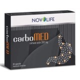 Carbone attivo CarboMED, 200 mg, 20 capsule, Novolife