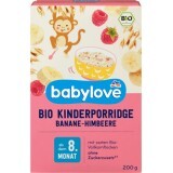 Babylove Porridge di fiocchi d'avena, banane e lamponi dell'8° mese, 200 g