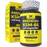 Estratto di radice di Ashwagandha KSM-66 Premium, 60 capsule vegane, Boost4Life