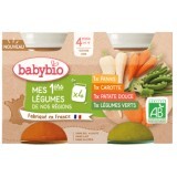 Confezione multipla di verdure ecologiche, 4 x 130 g, BabyBio